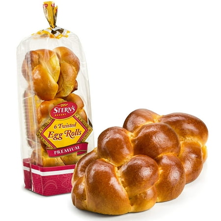 Sterns Bakery Traditional Braided Challah Breads & Rolls | Fresh & Delicious | Great for Shabbat or any Holiday | 1 Challah Bread & 1 Pack of 6 Challah Rolls | 2-3 Day Shipping | Sterns Bakery