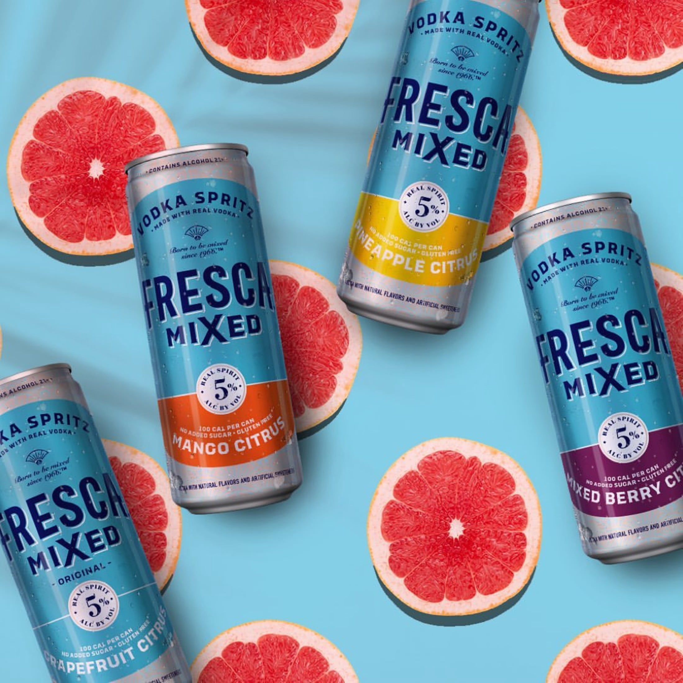 Fresca Mixed Vodka Spritz Variety Pack (Act I) 8 x 355ml Cans - 10 Proof (5% ABV)