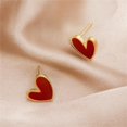 thumbnail image 4 of 18G Dainty Enamel Heart Stud Earrings for Women 925 Sterling Silver Post Pin Hypoallergenic Small Cute Love Cartilage Studs Piercing Jewelry, 4 of 11