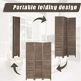 thumbnail image 6 of FDW 3-Panel Room Divider White Foldable Wooden Screen for Home Office Bedroom Restaurant 67.7" x 16.9"(Each Panel),Brown, 6 of 7