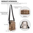 thumbnail image 6 of HELLHERO with Zipper Adjustable Shoulder Strap Crossbody Bag for Casual Travel(Wood Grain Texture ), 6 of 7