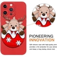 thumbnail image 4 of Christmas Red Print Phone Case for iPhone 12 6.1", with Aesthetics Pattern Design Soft TPU Silicone Xmas Cases, Shockproof Bumper Protector Camera Girls Women Cover, Deer A, 4 of 5