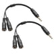 thumbnail image 2 of Adaptador de cable divisor Y de audio estéreo de 3,5 mm macho a 2 hembra para auriculares Mic, 2 of 9