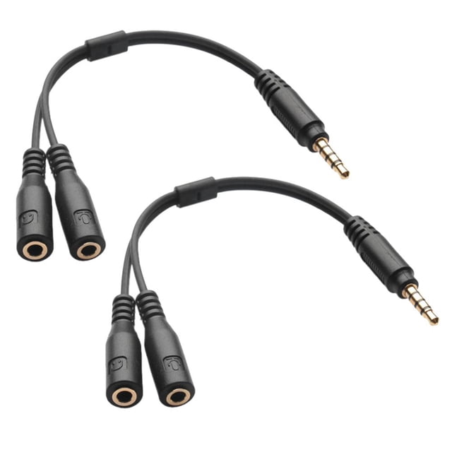 Adaptador de Cable divisor Y micrófono para auriculares a 2 Wdftyju Audio estéreo de 3,5mm para iPhone/Android convertidor de Audio salida
