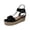 Black, variant on Clearance VerPetridure Women's Sandals Summer Casual Flat Shoes Hollow Wedge Heel Casual Large Size Sandals Beach Flat Platform Sandals
