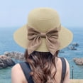 thumbnail image 5 of 56-58 cm circunferencia del sombrero sombrero de ala grande para mujer sombrero de verano sombrero para sol de playa sombrero de paja con lazo, 5 of 5