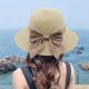 thumbnail image 5 of Sombrero de ala grande para mujer, de 56 a 58 cm de circunferencia, para verano, playa, sol, paja con lazo, 5 of 5