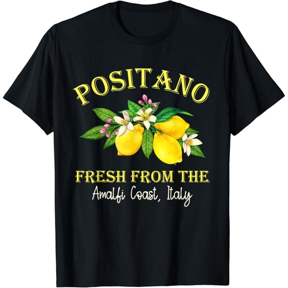 Positano Town Lemon From Amalfi Coast Italy T-Shirt