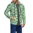 thumbnail image 2 of Kdxio Froggs In The Lake Print Men Hoodies Casual Hoodies for Men with Zip Pockets Full Zip Long Sleeve Sweatshirt Sports Hooded Jacket-XX-Large, 2 of 5