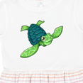 thumbnail image 4 of Inktastic Sea Turtle with Swirls Girls Toddler Dress, 4 of 5