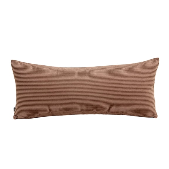 Long Lumbar Throw Pillow Cover Corduroy Soft Breathable with Hidden Zipper, Farmhouse Decorative Rectangle Cushion Case Sofa Couch Bed Bedroom Living Room Bench 13.7x35.4in