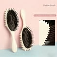 thumbnail image 2 of DUAIU Curly Hair Brush - Nylon Pin Detangling Brush for Women & Men, Glides Through Tangles, Defines Curls (Beige), 2 of 5