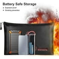 thumbnail image 5 of 2pcs Fireproof Document Bags(1832℉), EEEkit Fire Safe Document Holder, Fireproof & Waterproof Safe Storage Pouch with Zipper, Silicone Coated Pouch for Documents, Files, Money, Jewelry, Tablet, Black, 5 of 11