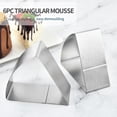 thumbnail image 3 of Billuyoard 6 piezas molde de pastel Triangular Mousse cerámica forma de porción de galleta molde de acero inoxidable rebanador de cocina Herramientas y accesorios para hornear, 3 of 6