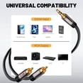 thumbnail image 4 of Cable de 3,5 mm a RCA, cable de 25 pies, 2 conectores RCA macho a audio estéreo auxiliar, 4 of 6