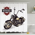 thumbnail image 1 of Ambesonne Vintage Old Classic Motorcycle Shower Curtain Set, 1 of 1