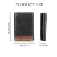 thumbnail image 3 of LAVA Men's Genuine Leather RFID Blocking Trifold Wallet Slim 9 Cards Holder with ID Window Khaki, 3 of 10
