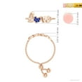 thumbnail image 4 of ANGARA Natural Pave-Set Sapphire Heart Love Bolo Ring in 14K Rose Gold for Women (Size-1.1mm) | September Birthstone, Birthday, Anniversary, Jewelry Gift for Women | Natural Blue Sapphire Ring, 4 of 9