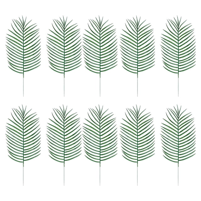 Advancent 10 hojas de palma artificiales verdes de bajo mantenimiento para espacios interiores y exteriores elegantes y ecológicas A00509 Type3 NO3