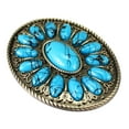 thumbnail image 3 of Hebilla de Cinturón de Vaquero Occidental para Hombre Vintage Boho para Hombre de Metal Turquesa para Hombre, 3 of 5