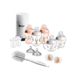 thumbnail image 1 of SET BIBERONES RECIEN NACIDO TOMMEE TIPPEE NATURAL START KIT 14 PIEZAS NIÑA ROSA AUTOESTERELIZABLE KIT MAMILAS, 1 of 8