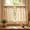 Khaki, variant on HCBY Farmhouse Embroidered Tier Curtains, Semi Sheer Short for Kitchen Sink, Bathroom Window