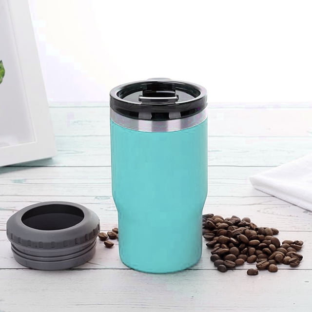 Enfriador de botellas con vaso, soporte para latas de acero inoxidable con aislamiento para botellas de 14 oz, enfriador de latas con aislamiento, mejore su experiencia