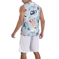 thumbnail image 2 of Naloa Cute Chameleons On Blue Basketball Jersey Reversible Men's Mesh Athletic Sports Shirts Training Practice S-4XL3X-Large, 2 of 6