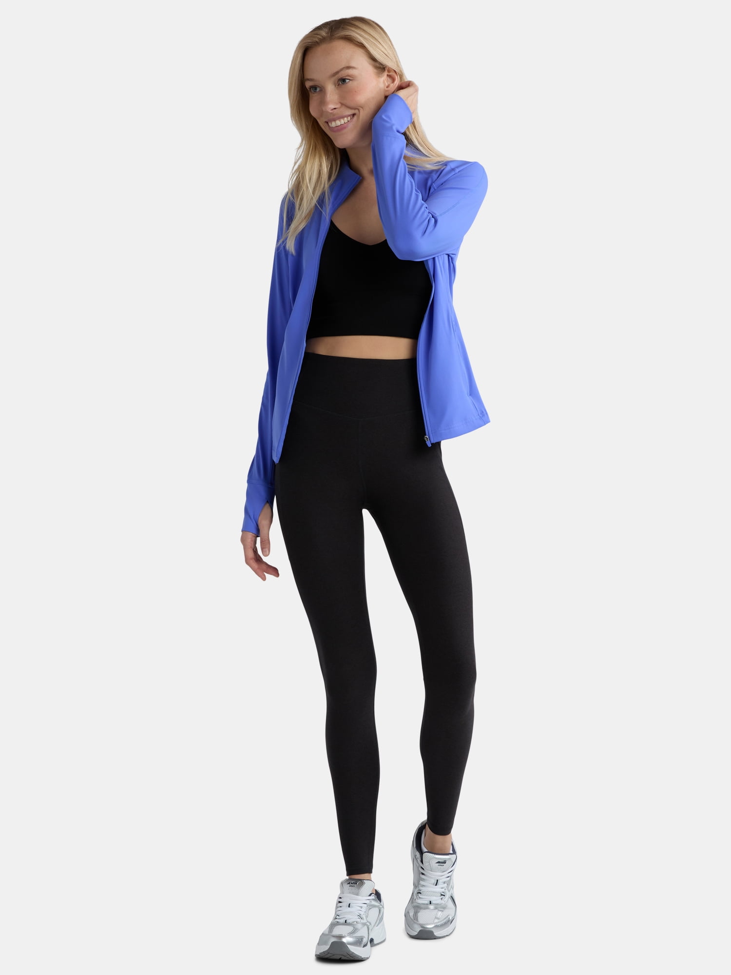 Avia Women's and Women's Plus SoftSculpt Zip-Up Active Jacket, Sizes XS-4X