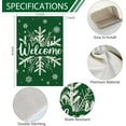 thumbnail image 4 of SM-XLHN Christmas Winter Welcome Garden Flag 12x18 Inch Double Sided Burlap, Snowflake Yard Flags for Holiday Xmas Yard Outdoor Decoration(ONLY FLAG), 4 of 6