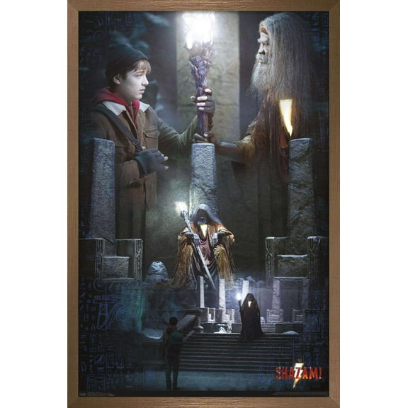 DC Comics Movie - Shazam - The Wizard Wall Poster, 14.725" x 22.375", Framed