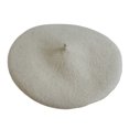 thumbnail image 2 of Painter Hat No Brim Retro Wind-proof Flat Top Artist Style Decorate Solid Color French Artist Beret Hat for Dat, 2 of 8