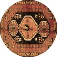 thumbnail image 1 of Ahgly Company Indoor Round Persian Brown Traditional Area Rugs, 4' Round, 1 of 4