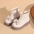 thumbnail image 2 of KPOPLK Kids Printed Leather Boots Bright Warm Winter Booties Colorful Pattern Ankle Boots for Girls Flexible Sole(2,Beige), 2 of 6