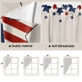 thumbnail image 2 of 4th of July Kitchen Window Curtains, Swag Curtains Valance for Bedroom Living Room Bathroom, Patriotic Blue Red Star Independence Day Rod Pocket Window Treatment Curtain Block Drapes 2 Panels 36"x36", 2 of 7