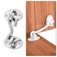 thumbnail image 6 of Uxcell 2 pack 2 inch Hook and Eye Latch Barn Door Lock Stainless Steel, Silver, 6 of 7