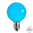 thumbnail image 2 of Vickerman G40 Teal Ceramic LED Nickel Base Bulb E12,120V, .6 Watts, Dimmable, 25 Bulbs per Pack, 2 of 2