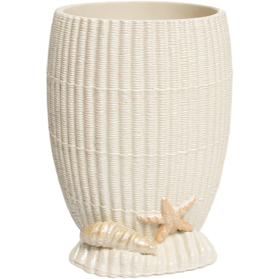 Popular Bath Current Sea Shell Collection Bathroom Waste Basket
