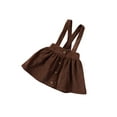 thumbnail image 2 of Douhoow Toddler Girls Suspender Skirts Summer Kids Solid Color Corduroy Strap Skirt, 2 of 9