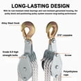 thumbnail image 6 of Block and Tackle Pulley System Rope Pulley Hoist with 6:1 Lifting Power 2200 Lbs Breaking Strength Heavy Duty Pulley, 6 of 6