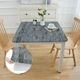 thumbnail image 2 of BANET Square Fitted Tablecloth with Elastic Edge Square Table Cover - Carbon Gray Wood printed pattern- Waterproof Table Cloth Stain-Resistant Wipeable for Square Table, 2 of 7