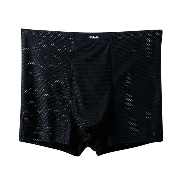 Cavosen Mesh Underwear for Men Breathable Plus Size Trunks Elastic WaistSoft Comfortable Casual Briefs 1Pack