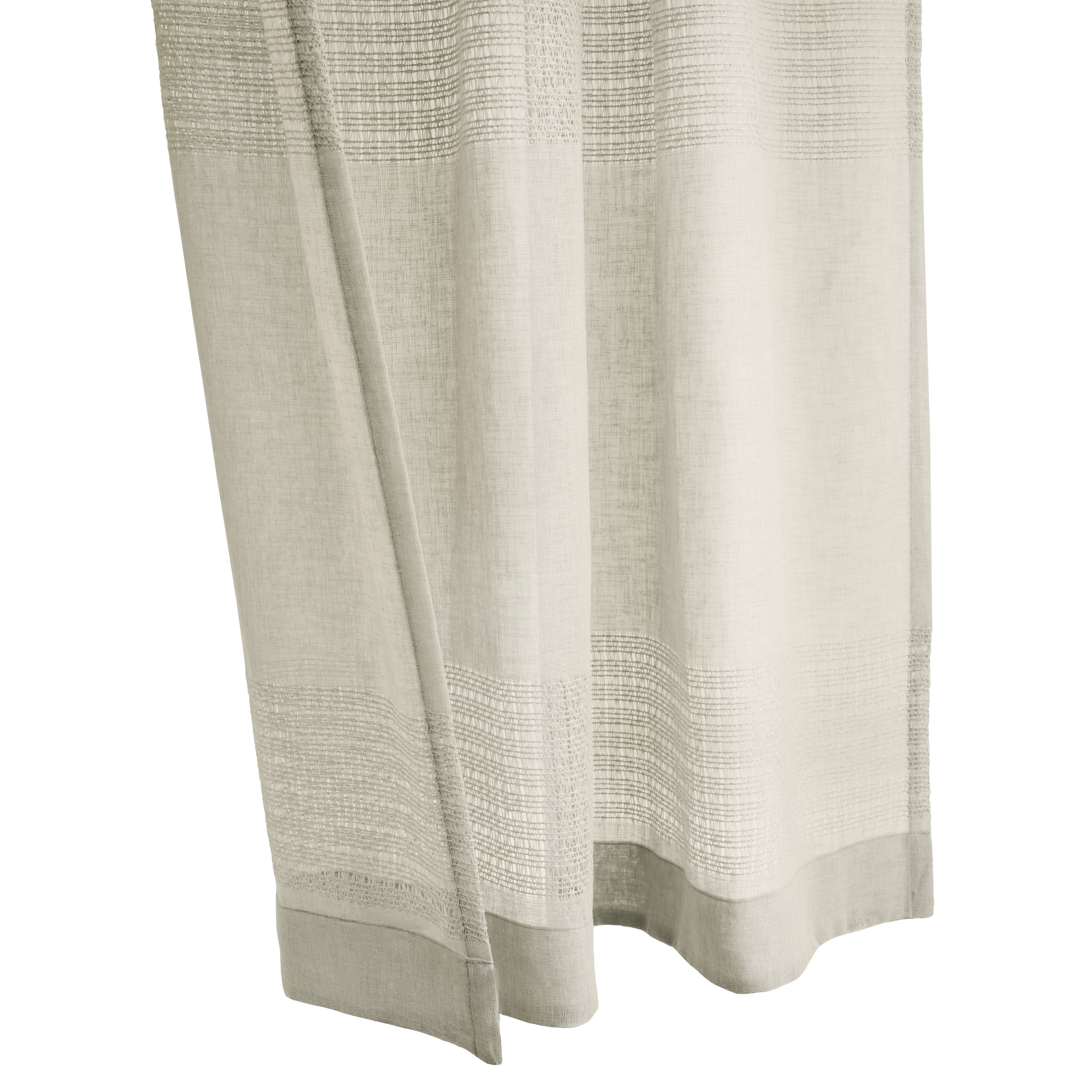 Leah Faux Linen Back Tab Curtain Panel 52" x 84" in Linen