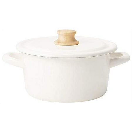 

Fuji Hollow Two-Handed Pot Casserole IH Compatible Cotton Series White 18cm CTN-18W.W// Steel
