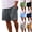 Shorts-Dark Gray, variant on LEKWK Linen Shorts for Men Beach Mid Rise Elastic Waist Drawstring Casual Shorts with Pockets Relaxed Straight Leg Bermuda Vacation Shorts Summer Wear Dark Gray L