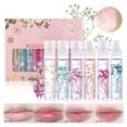 thumbnail image 1 of Petansy Flower Jelly Lip Oil Set 6 paquetes de humectante de larga duración Roll On Lip Gloss Set con flores reales maquillaje de labios brillante para labios secos y agrietados, 1 of 1