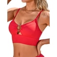 thumbnail image 1 of Charmo Bikini Tops for Womens Push Up Padded Swimsuit Tops Cute Long Line Bathing Suits Top, 1 of 7