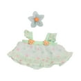 thumbnail image 2 of 2 piezas de vestido de princesa para muñecas con accesorio de horquilla de flores para muñecas de 20 cm, regalos de Acción de Gracias, regalos de año Verde, 2 of 7
