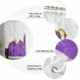 thumbnail image 5 of Purple Gold Marble Shower Curtain Set ，Waterproof Fabric Shower Curtains Abstract Wave Shower Curtains for Bathroom,Bathroom Decor 54x"78", 5 of 6
