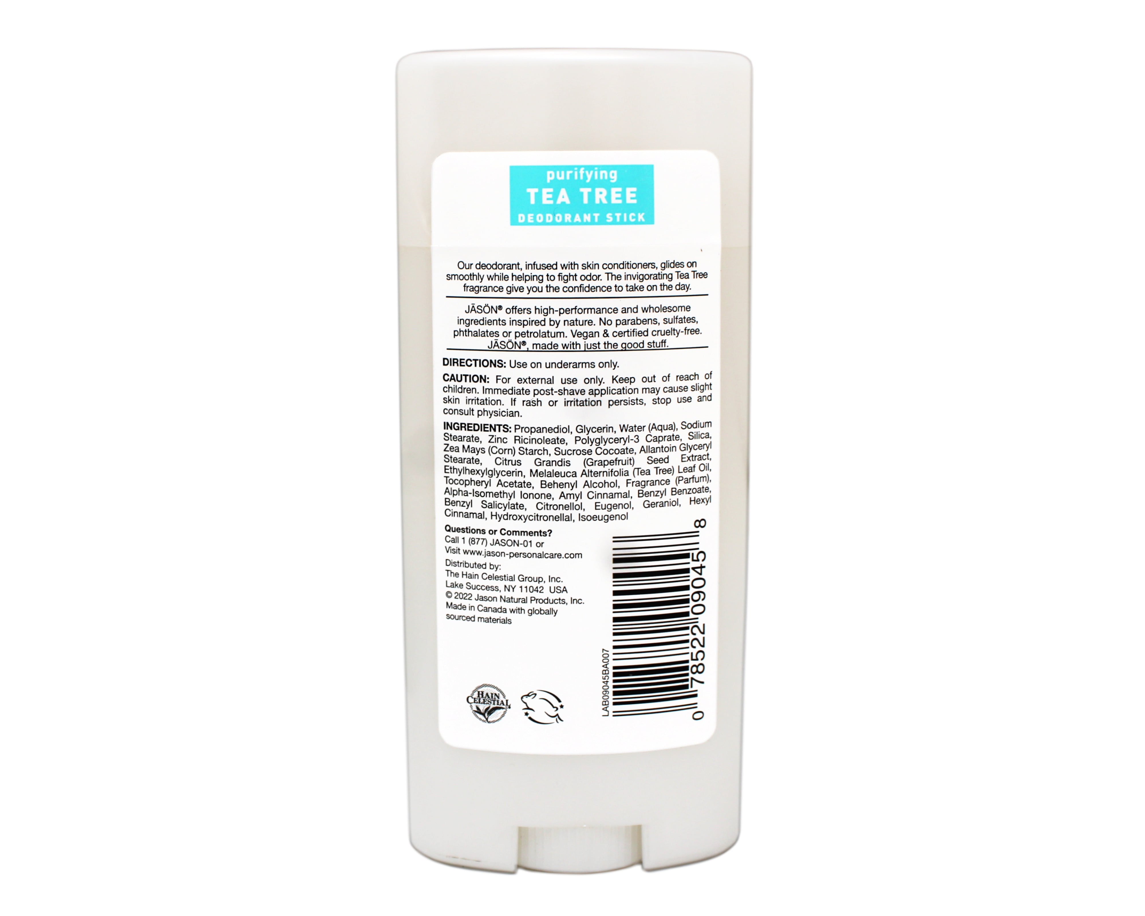 Jason Tea Tree Deodorant Stick 2.5 oz (Pack of 3)